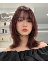 ロシェ 横浜店(loche)&nbsp;小顔こなれミディ×クラゲヘアー×ココアベージュ横浜