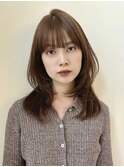 【韓国スタイル】レイヤーカット×ブラウンベージュ