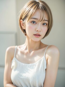 ムウ 難波(MOU) ナチュラルボブ暗めカラーグランマッシュデザイン20代30代40代50