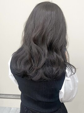 パークレーン アイス イヴェン(park lane ICI yeven) ブリーチなしロングレイヤーボブダブルカラー春カラーグレージュ