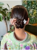 卒業式ヘアアレンジ和装結婚式成人式ヘアセット藤枝