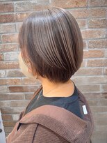 ニューヨークニューヨーク 姫路広畑店(NYNY)&nbsp;小顔見え 丸みボブ×ナチュラルベージュ