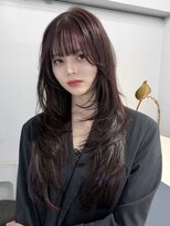 コットン(cotton) たっぷりレイヤーとレッドブラウンカラー