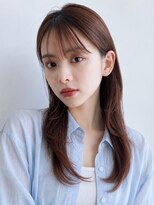 トリッカ シブヤ(TRICCA SHIBUYA)&nbsp;レイヤーロング/ワンカール/ピンクブラウン/髪質改善カラー