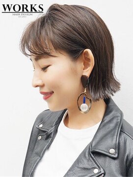 ワークス ヘアデザイン(WORKS HAIR DESIGN) ぶつ切りボブ×前髪