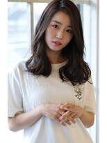 ラファンジュ ヘアー クレオ(Rohange hair Creo) 【Creo】ダークショコラブラック×かきあげリラクシーセミディ