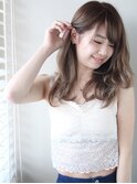 HOGO水ハイ透明感カラー☆セピアグレージュ巻き髪2(久米川)