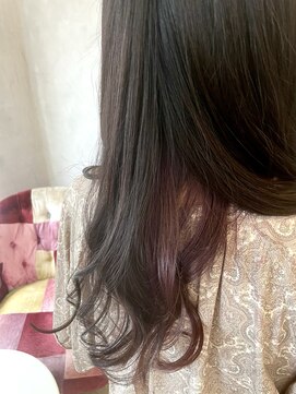 ヘアーメイク エクリュ(hairmake ecru) ダークグレージュ&インナーパープル