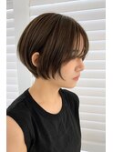 ショートボブ×アッシュブラウン