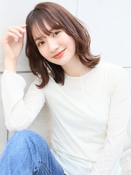 ロエナ(ROENA) 20代30代40代50代大人デジタルパーマ外ハネボブペールベージュ