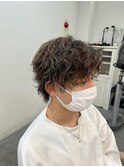 波巻きアップバングハイライト