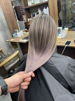 ラフ(LAFF) #バレイヤージュ#グレージュカラー#ボブウルフ#ココアベージュ