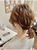 ショートヘアアレンジ　ローポニー