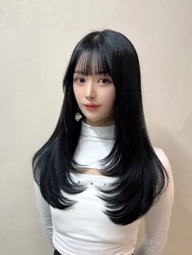 ユニ 原宿(uni) 切りっぱなしボブ/エアリーロング/美髪/ピンクブラウン/原宿