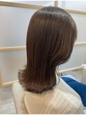 韓国風　/ミディアム/艶髪/チョコレートブラウン
