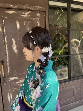 ヘアースタジオ エフ(Hair studio f) 卒業式ヘア/編み下ろしアレンジ