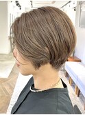 ショートパーマショートカット前髪あり前髪なし30代40代50代