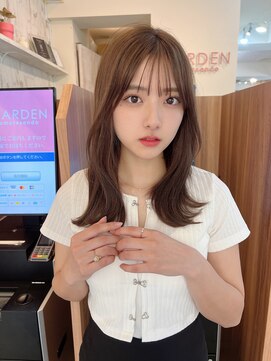 ガーデン 渋谷(GARDEN) くびレイヤー前髪ありイメチェンアンブレラカラーこなれミディ