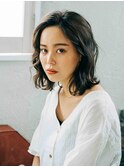 無造作ミディアムウェーブ/20代/30代/40代/ハレマチ