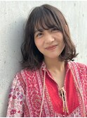 ウェーブパーマ　ミディアムパーマ