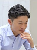 ビジネスツーブロック大人グラデーション刈上げアップバング