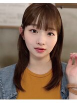 メゾンドムニ 恵比寿(Maison de MUNi)&nbsp;大人可愛い髪質改善カラーラベンダーベージュ毛先パーマ透明感