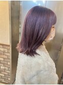 ブリーチ2回ピンクバイオレットラベンダーミディ渋谷mutsuki