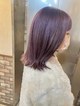 シュリット(schritt) ブリーチ2回ピンクバイオレットラベンダーミディ渋谷mutsuki