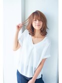 レイヤーカット　ミニウルフ　デジタルパーマ　グレージュ