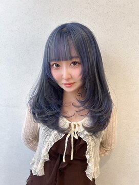 ユーフォリア 渋谷グランデ(Euphoria SHIBUYA GRANDE) くすみブルー　ブルージュ　青髪　透明感カラー　YUKI