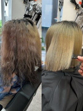 ミラ 銀座(MILA) ハイトーン縮毛矯正　ブリーチしていても一度ご相談ください！