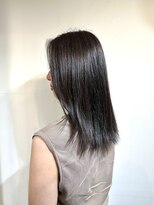 ヘアースタジオ ゼン カロン(Hair studio Zen kalon)&nbsp;透けカラーココアブラウン×大人ストレートロング30代40代50代