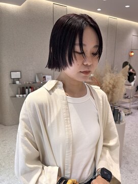 マイル 渋谷(mile) 小顔レイヤー×深めカシスカラー