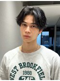フェザーパーマショートセンターパートニュアンスパーマ1