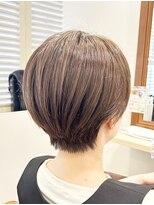 エアービジュー(Air Bijou)&nbsp;小顔ヘアのミニボブ×ベージュブラウン
