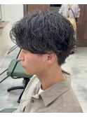 メンズカットシャドウパーマ波巻きパーマ渋谷パーマ