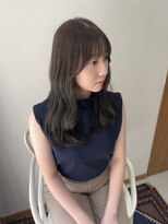 esu西梅田/髪質改善/韓国/ダブルカラー/イルミナカラー/顔周りカット【エス】&nbsp;オリーブグレージュ