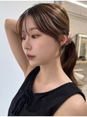 八幡山レイヤーカット韓国ダブルカラー顔周り前髪カットボブ