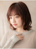 ハッシュカット/顔周りレイヤー/小顔カット/インナーカラーe