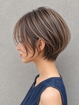 トゥルートラスト 和戸店(True Trust)&nbsp;ショートボブ×大人ハイライト×ミルクティーベージュ