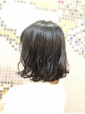 【Asante】肩上ボブ×アッシュグレー