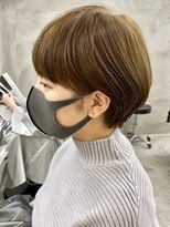 ソーコ 渋谷(SOCO)&nbsp;小顔丸みハンサムマッシュタイトショートハイトーン（徳竹）