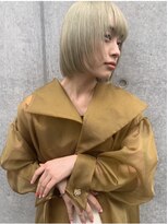 フェンヘアーアイス 中目黒(Fen.hair ici)&nbsp;ブリーチ　カーキベージュ　ラインボブ