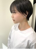 うざバング暗髪ハンサムマッシュショート/20代/30代/40代