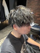 アジトフォーメン(Ajito for men)&nbsp;ツイストスパイラルパーマ＋ハイライト