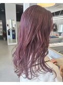 ピンクバイオレットカラー/ツヤ髪カラー/ピンクカラー