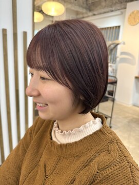 リプルバイメグ(Ripple by mEg) ～ツヤ感たっぷりボブ×レットブラウン～