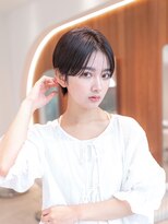 イオ 本厚木(io)&nbsp;20代30代大人かわいいベリーショートイメチェンアッシュブラック