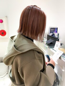 バブ バイネオリーブ(Bab by neolive) ピンクハイライト☆切りっぱなしボブ