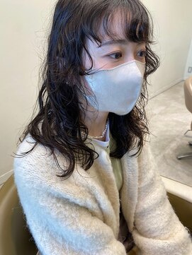 スタイル 茅ケ崎(STYLE) 【ハクラ】ウルフパーマ レイヤーカット ロングウルフ ウェーブ